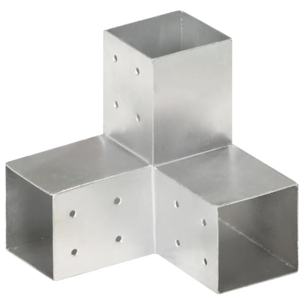 Stolpbeslag Y-form galvaniserad metall 81x81 mm