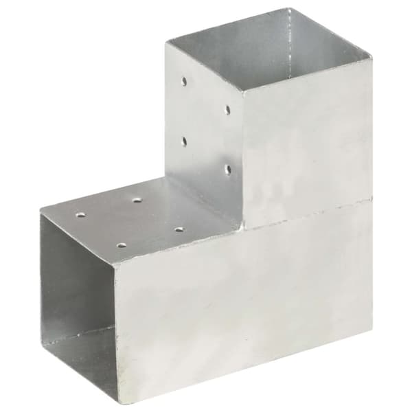 Stolpbeslag 4 st L-form galvaniserad metall 101x101 mm