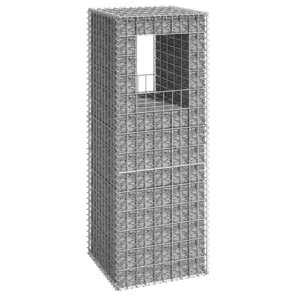 Gabionkorg stolpform 50x50x140 cm järn