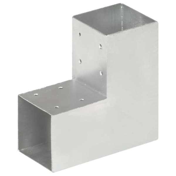 Stolpbeslag 4 st L-form galvaniserad metall 91x91 mm