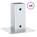 Miniatyrbillede 3 af 11: vidaXL stolpefødder firkantet 4 stk. 61x61 mm galvaniseret stål