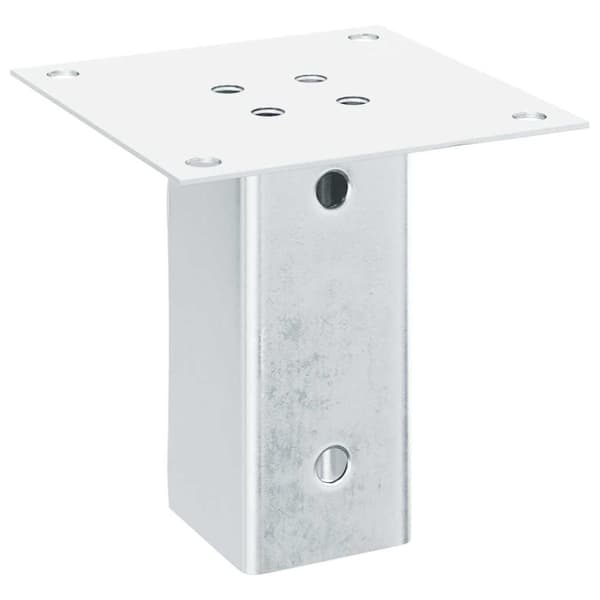 vidaXL stolpefødder firkantet 4 stk. 61x61 mm galvaniseret stål