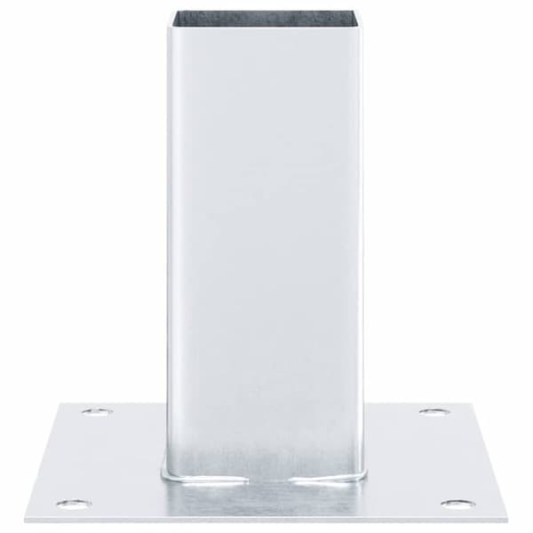 vidaXL stolpefødder firkantet 4 stk. 61x61 mm galvaniseret stål