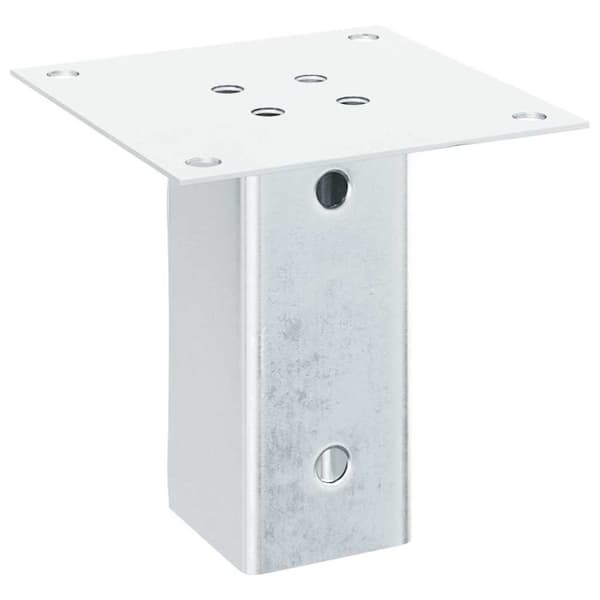 vidaXL stolpefødder firkantet 4 stk. 71x71 mm galvaniseret stål