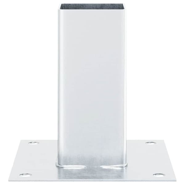 vidaXL stolpefødder firkantet 4 stk. 71x71 mm galvaniseret stål