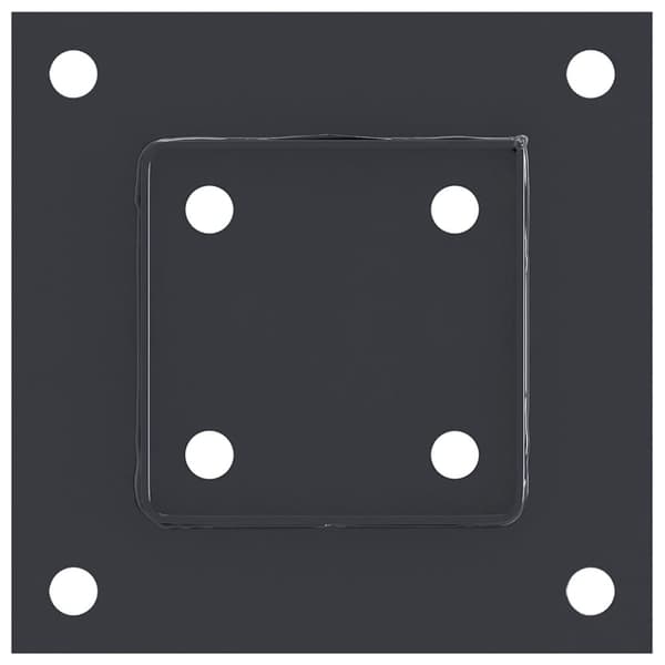 vidaXL Stolpbaser, fyrkantiga 12 delar, 81x81 mm pulverlackerat stål