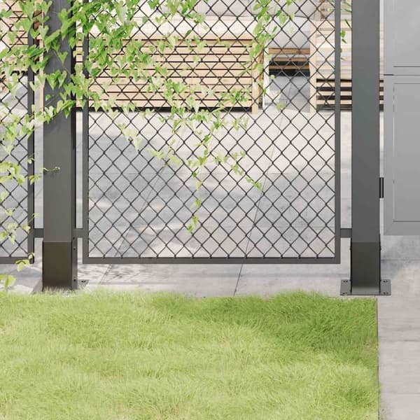 vidaXL Stolpbaser, fyrkantiga 12 delar, 81x81 mm pulverlackerat stål