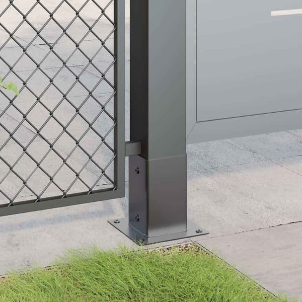 vidaXL stolpefødder firkantet 12 stk. 81x81 mm pulverlakeret stål