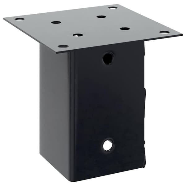 vidaXL stolpefødder firkantet 12 stk. 81x81 mm pulverlakeret stål