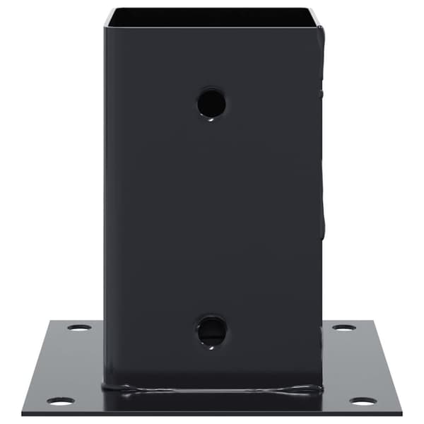 vidaXL stolpefødder firkantet 12 stk. 81x81 mm pulverlakeret stål