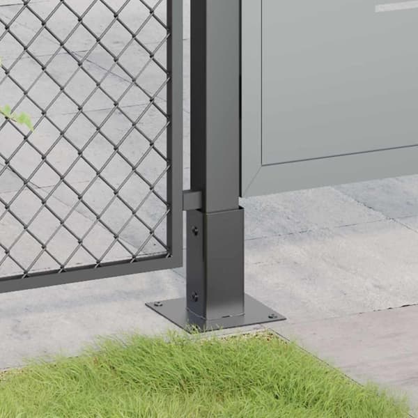 vidaXL Stolpbaser, fyrkant, 12 delar, antracit, 71x71 mm