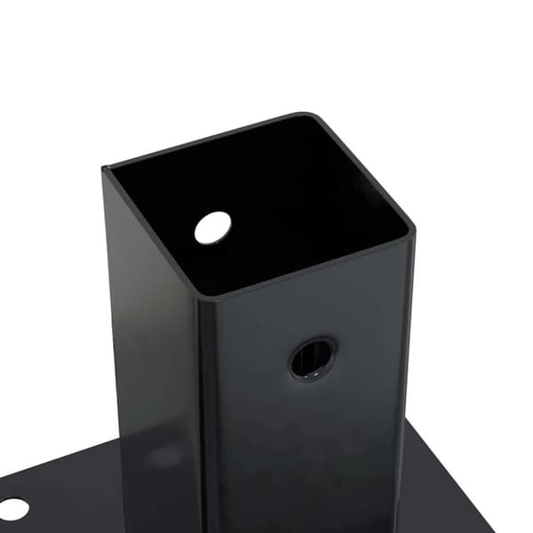 vidaXL Stolpbaser, fyrkant, 12 delar, antracit, 71x71 mm