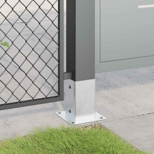 vidaXL stolpefødder firkantet 4 stk. 91x91 mm galvaniseret stål