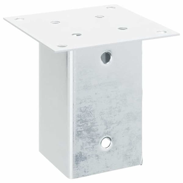 vidaXL stolpefødder firkantet 4 stk. 91x91 mm galvaniseret stål