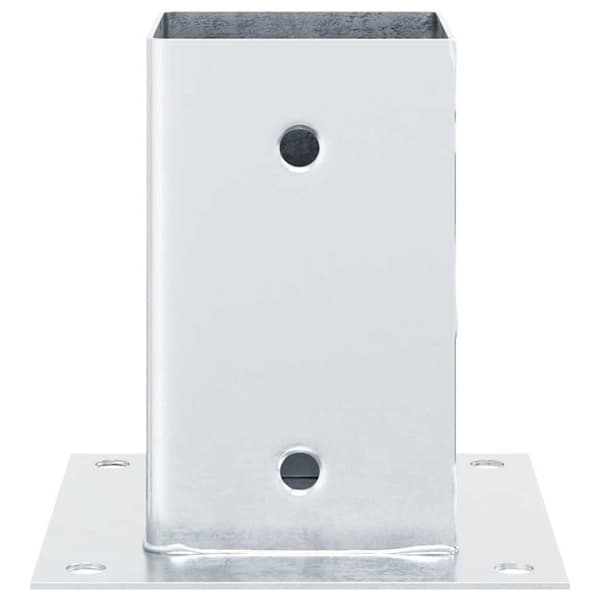 vidaXL stolpefødder firkantet 4 stk. 91x91 mm galvaniseret stål