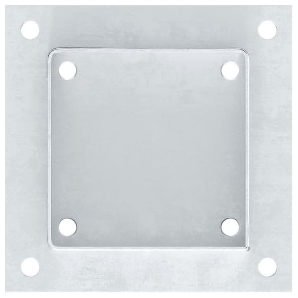vidaXL Pylväiden jalustat neliö 12kpl hopea 121x121mm galvanoitu teräs