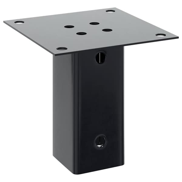 vidaXL stolpefødder firkantet 4 stk. 61x61 mm pulverlakeret stål