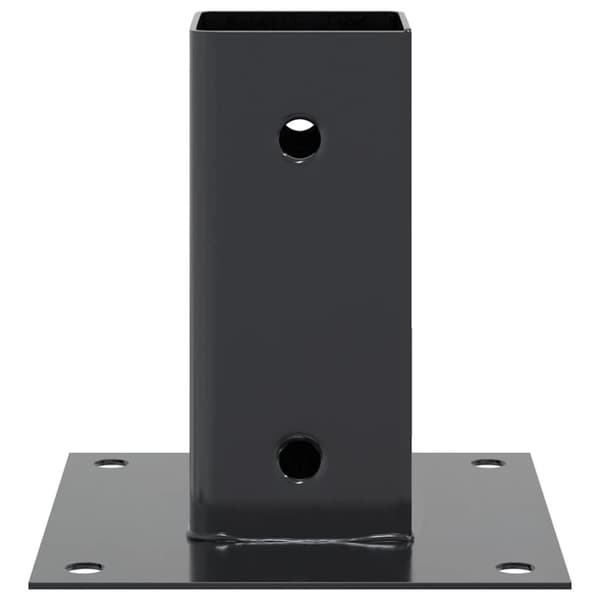 vidaXL stolpefødder firkantet 4 stk. 61x61 mm pulverlakeret stål