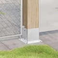Pikkukuva 4 / 11: vidaXL Pylväiden jalustat neliö 12kpl hopea 141x141mm galvanoitu teräs