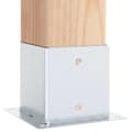 Pikkukuva 5 / 11: vidaXL Pylväiden jalustat neliö 12kpl hopea 141x141mm galvanoitu teräs