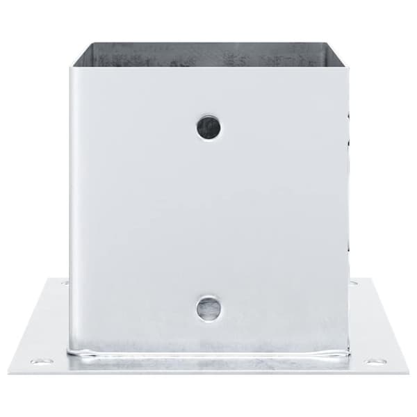 vidaXL Pylväiden jalustat neliö 12kpl hopea 141x141mm galvanoitu teräs
