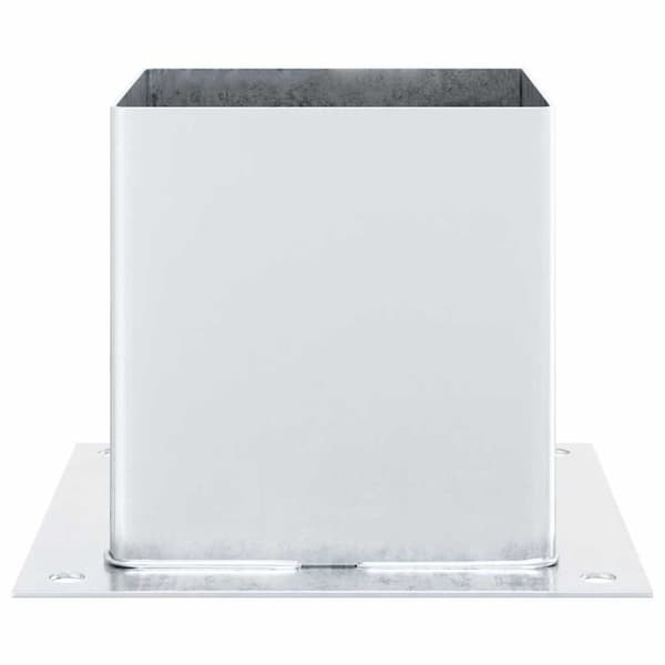 vidaXL Pylväiden jalustat neliö 12kpl hopea 141x141mm galvanoitu teräs