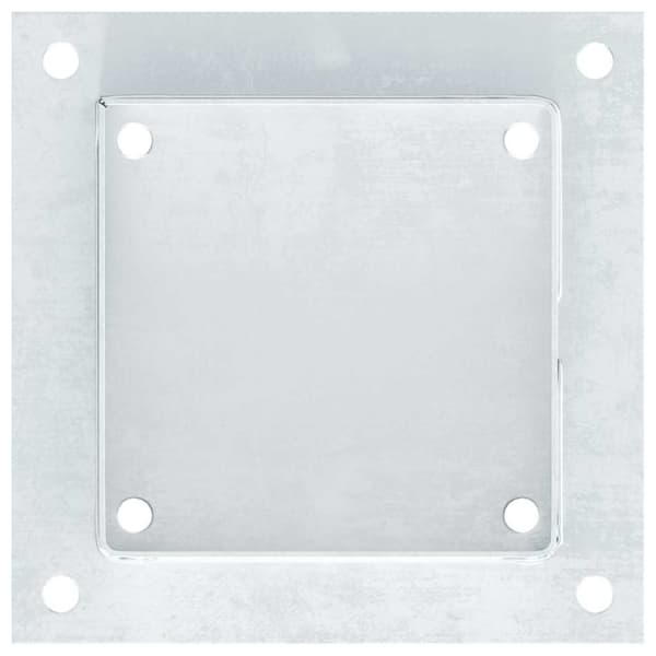 vidaXL Pylväiden jalustat neliö 12kpl hopea 141x141mm galvanoitu teräs