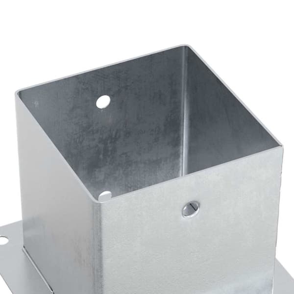 vidaXL Pylväiden jalustat neliö 12kpl hopea 141x141mm galvanoitu teräs