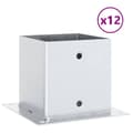 Pikkukuva 1 / 11: vidaXL Pylväiden jalustat neliö 12kpl hopea 141x141mm galvanoitu teräs