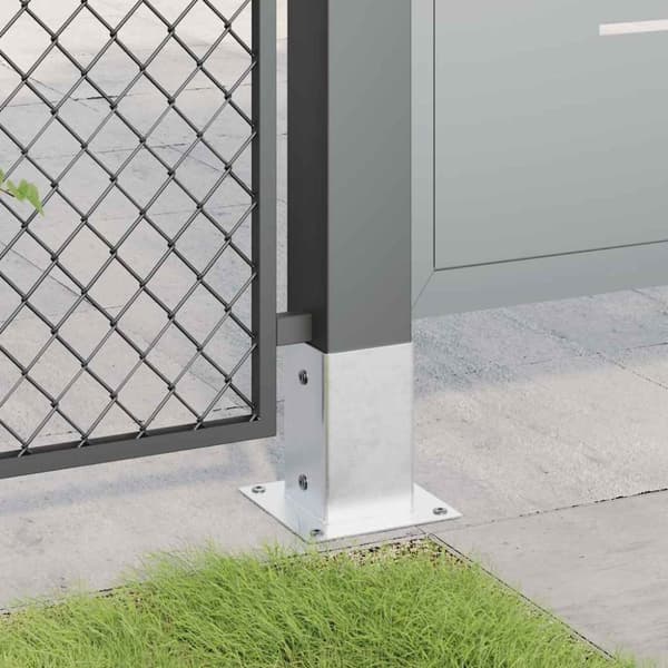 vidaXL stolpefødder firkantet 12 stk. 81x81 mm galvaniseret stål