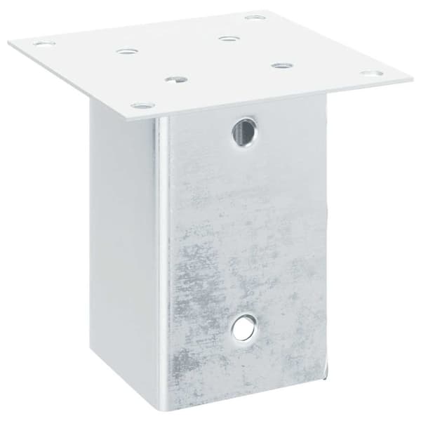 vidaXL stolpefødder firkantet 12 stk. 81x81 mm galvaniseret stål