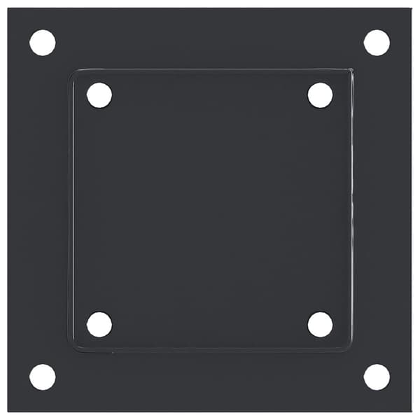 vidaXL stolpefødder firkantet 4 stk. 101x101 mm pulverlakeret stål