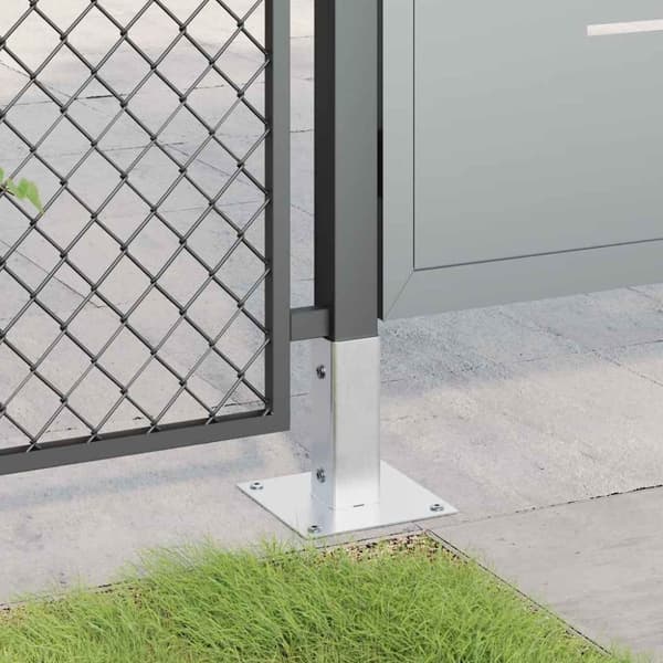 vidaXL stolpefødder firkantet 4 stk. 46x46 mm galvaniseret stål