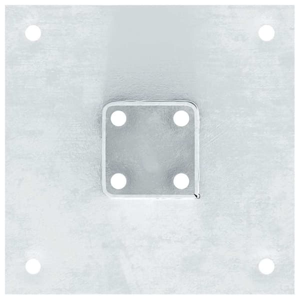 vidaXL stolpefødder firkantet 4 stk. 46x46 mm galvaniseret stål