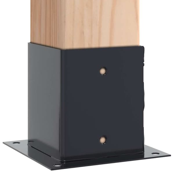 vidaXL stolpefødder firkantet 4 stk. 121x121 mm pulverlakeret stål