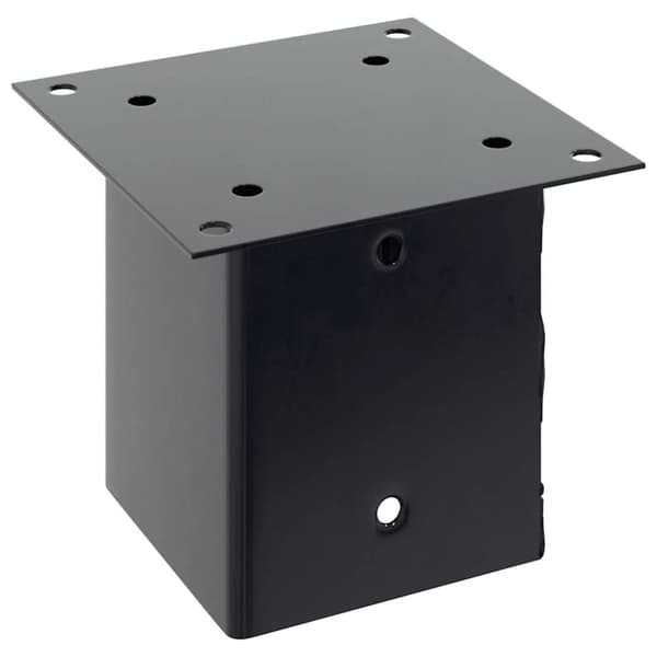 vidaXL stolpefødder firkantet 4 stk. 121x121 mm pulverlakeret stål