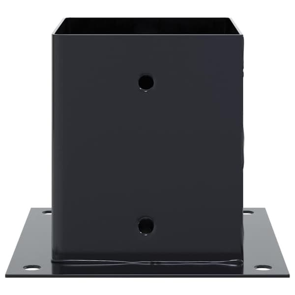 vidaXL stolpefødder firkantet 4 stk. 121x121 mm pulverlakeret stål