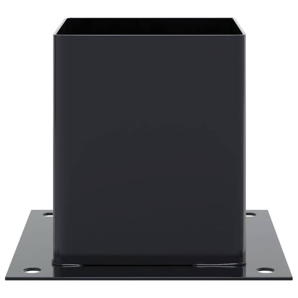 vidaXL stolpefødder firkantet 4 stk. 121x121 mm pulverlakeret stål
