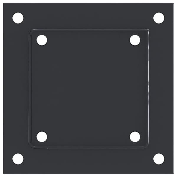 vidaXL stolpefødder firkantet 4 stk. 121x121 mm pulverlakeret stål