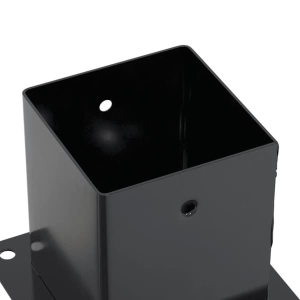 vidaXL stolpefødder firkantet 4 stk. 121x121 mm pulverlakeret stål