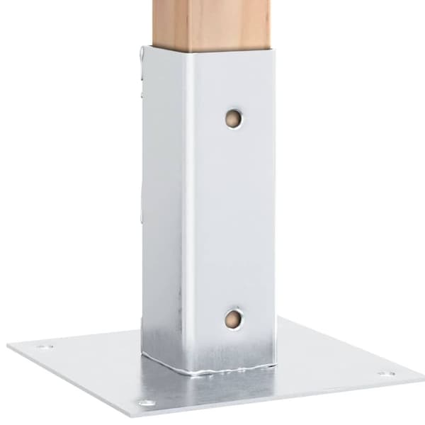vidaXL stolpefødder firkantet 4 stk. 51x51 mm galvaniseret stål