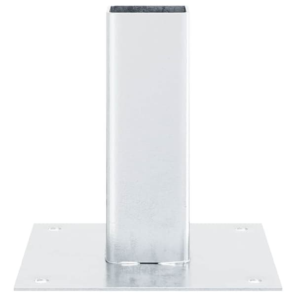 vidaXL stolpefødder firkantet 4 stk. 51x51 mm galvaniseret stål