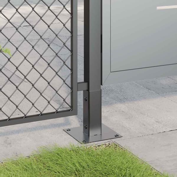 vidaXL stolpefødder firkantet 12 stk. 51x51 mm pulverlakeret stål