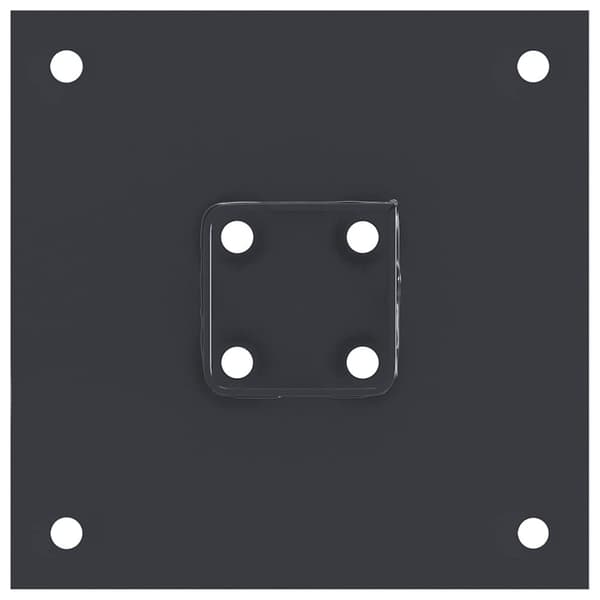 vidaXL stolpefødder firkantet 12 stk. 51x51 mm pulverlakeret stål