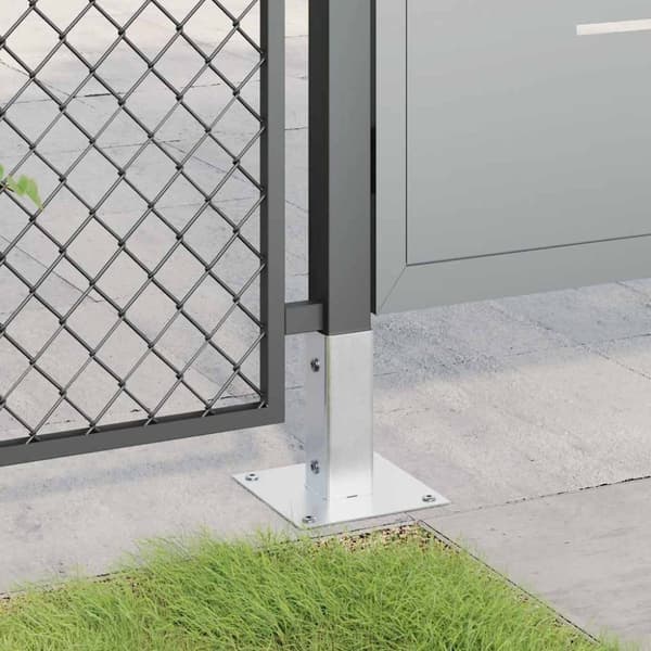 vidaXL stolpefødder firkantet 12 stk. 51x51 mm galvaniseret stål