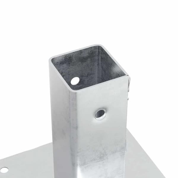 vidaXL stolpefødder firkantet 12 stk. 51x51 mm galvaniseret stål