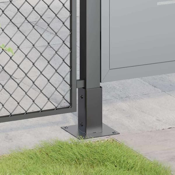 vidaXL Pylväiden pohjat neliö 4 kpl 71x71 mm jauhemaalattu teräs