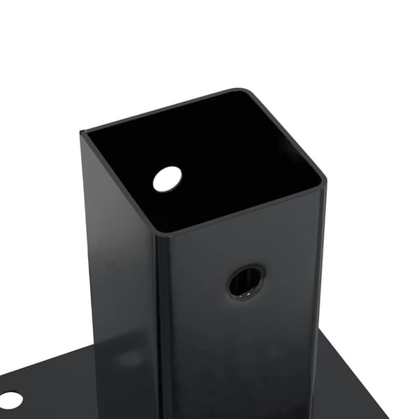vidaXL Pylväiden pohjat neliö 4 kpl 71x71 mm jauhemaalattu teräs
