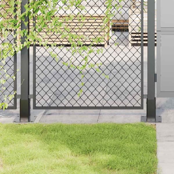 vidaXL Pylväiden pohjat neliö 4 kpl 71x71 mm jauhemaalattu teräs