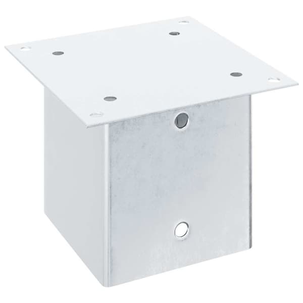 vidaXL stolpefødder firkantet 4 stk. 141x141 mm galvaniseret stål